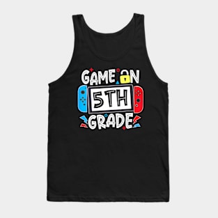 Back To School Game On 5Th Grade Gamer Kids Boys Tank Top